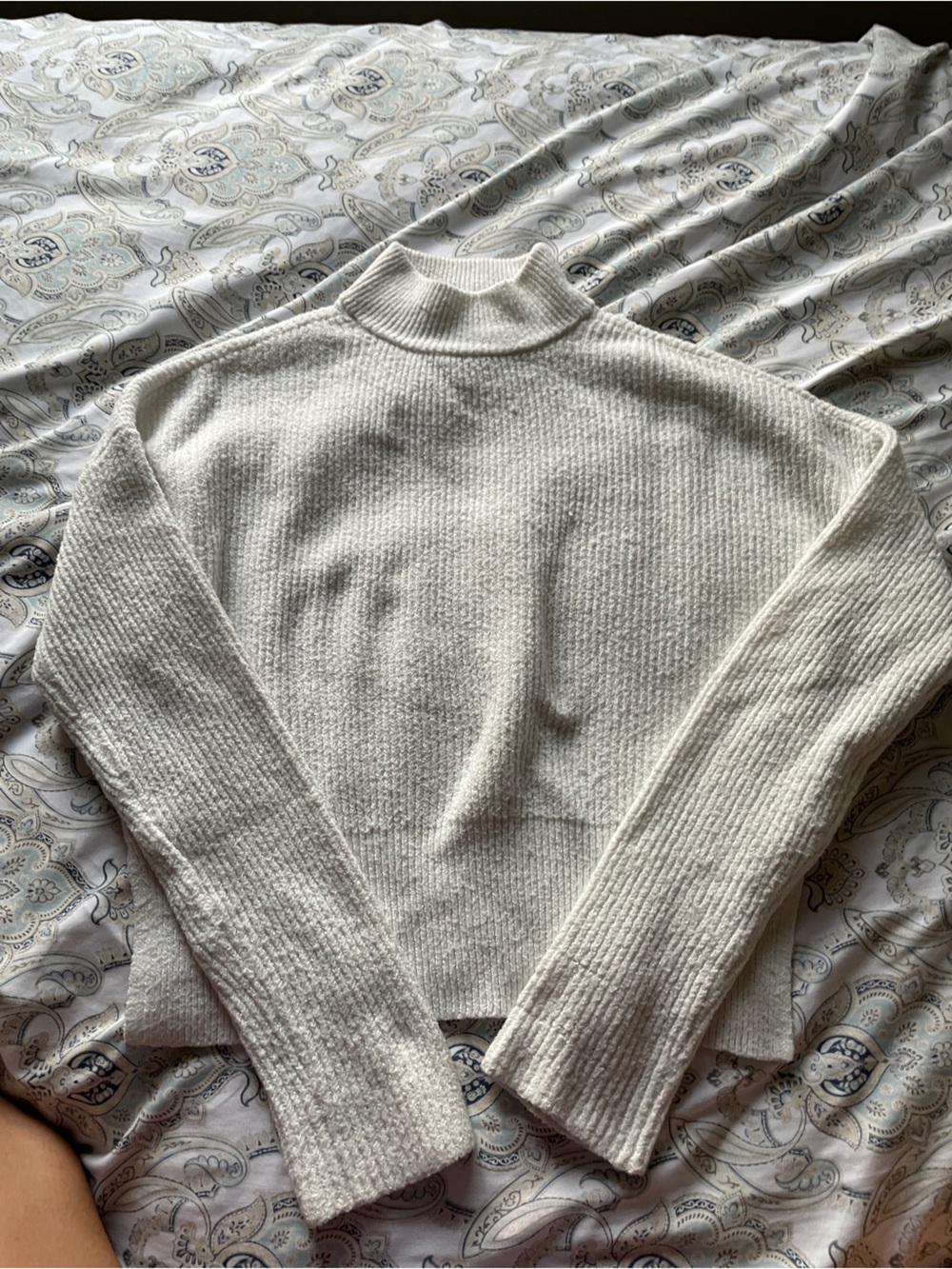 Women’s Cream Mock Neck Knit Sweater